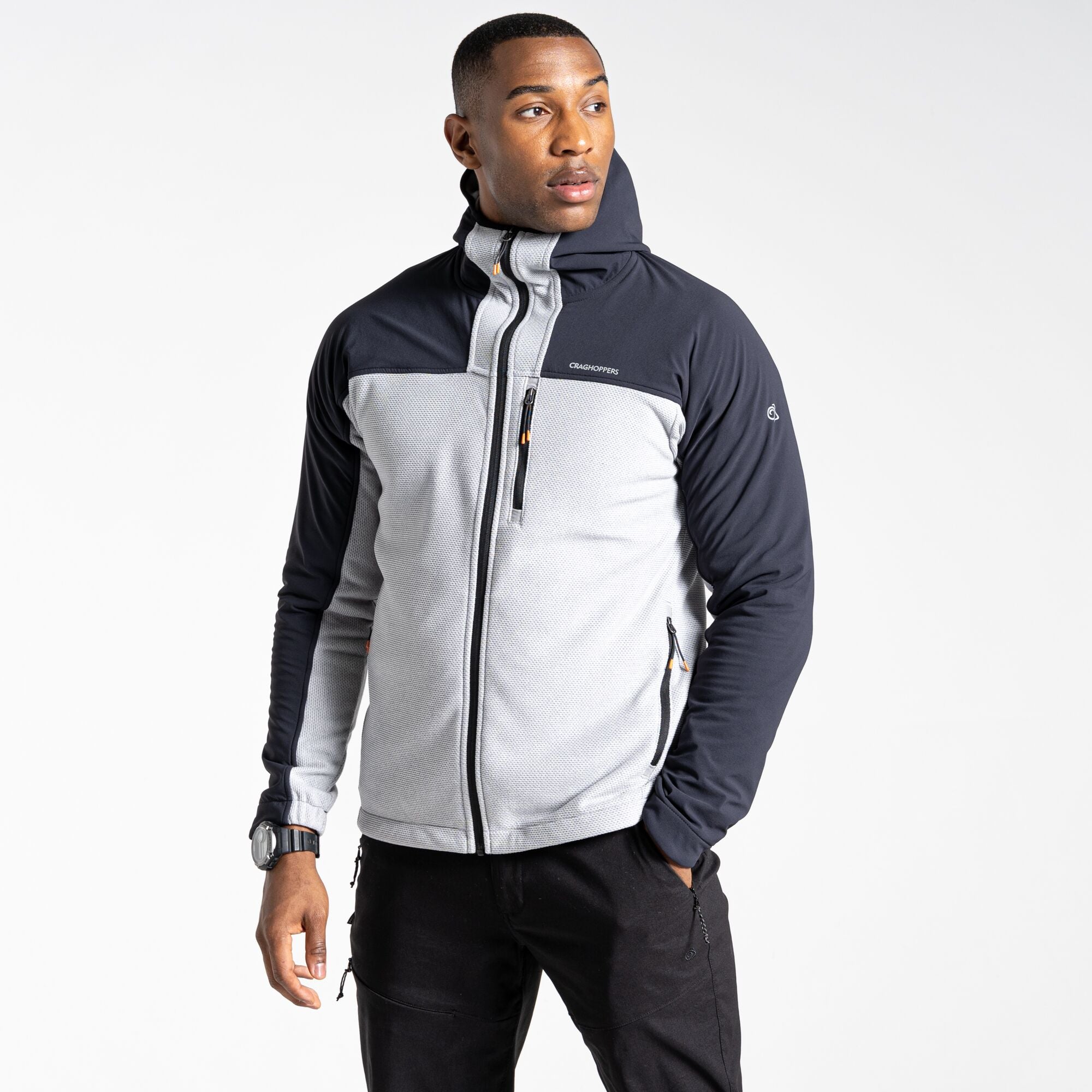 Men's Abrigo Hooded Jacket | Black/Cloud Grey