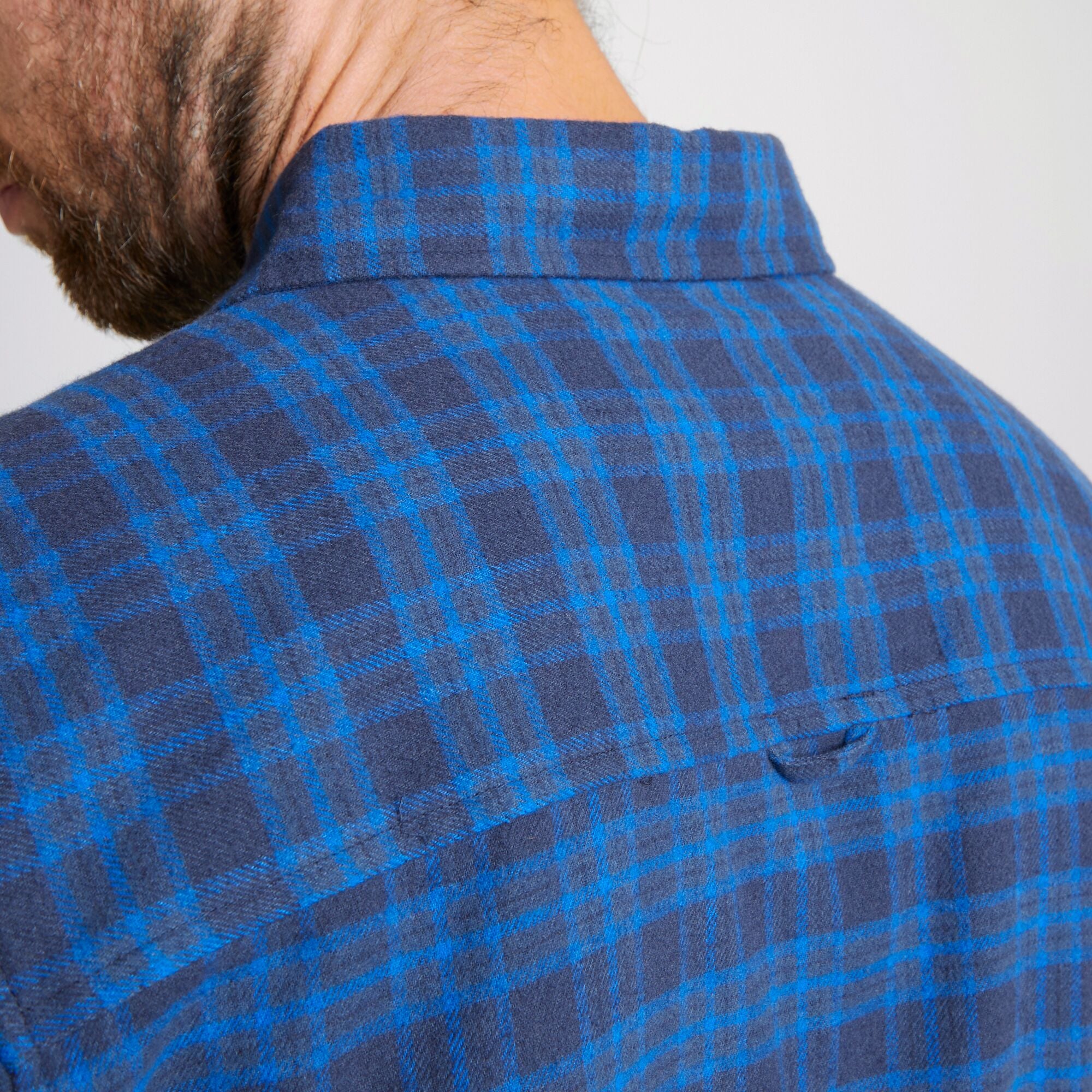 Men's Kiwi Check Long Sleeved Shirt | Blue Navy Check