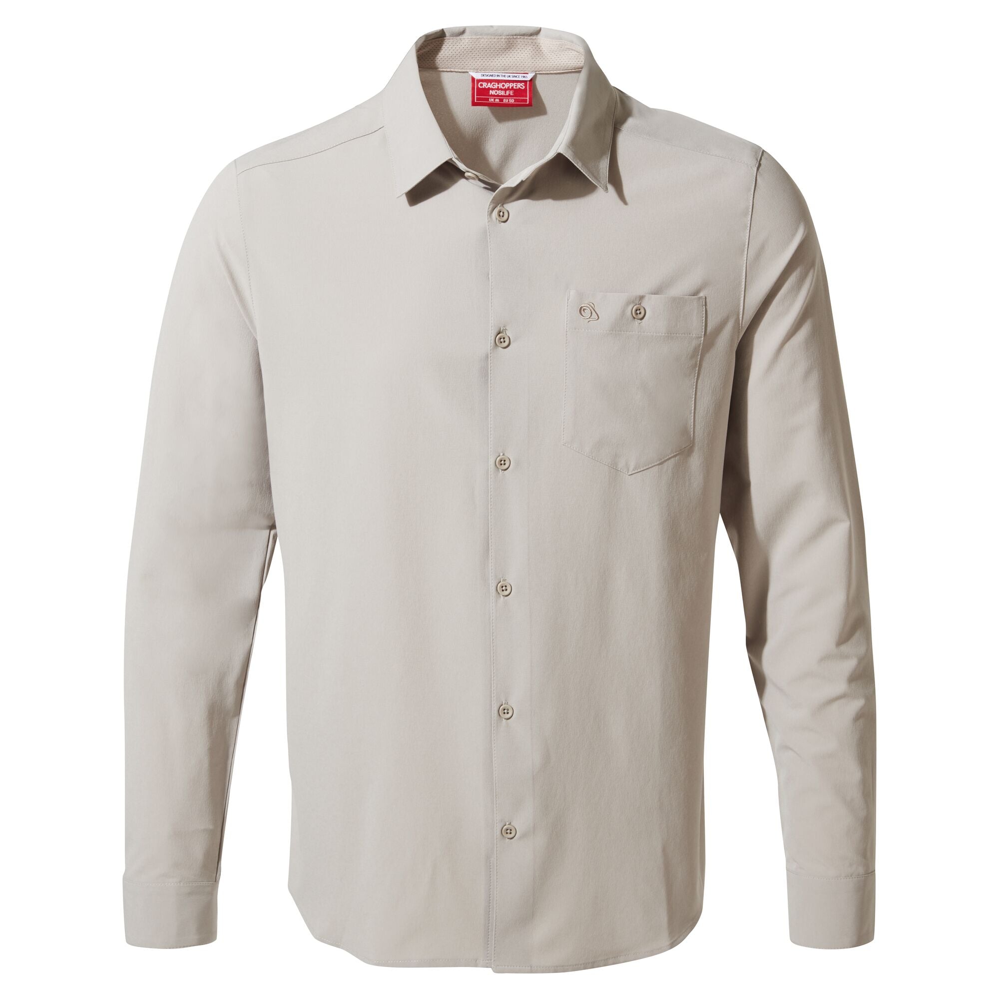 Men's Insect Shield® Hedley Long Sleeved Shirt - Silver Cloud