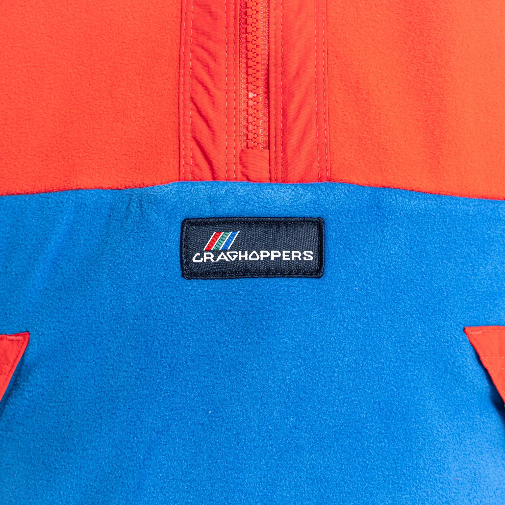 Unisex Welwood Half Zip - Lava Red/Falls Blue