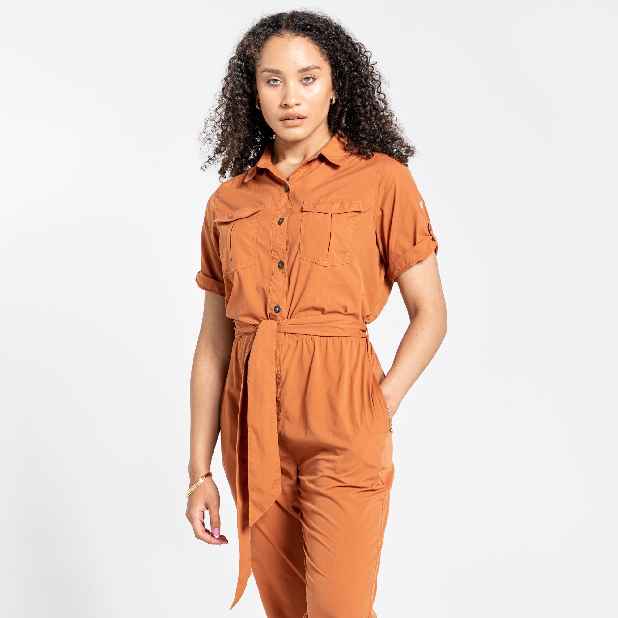 Women's Insect Shield® Rania Jumpsuit - Toasted Pecan