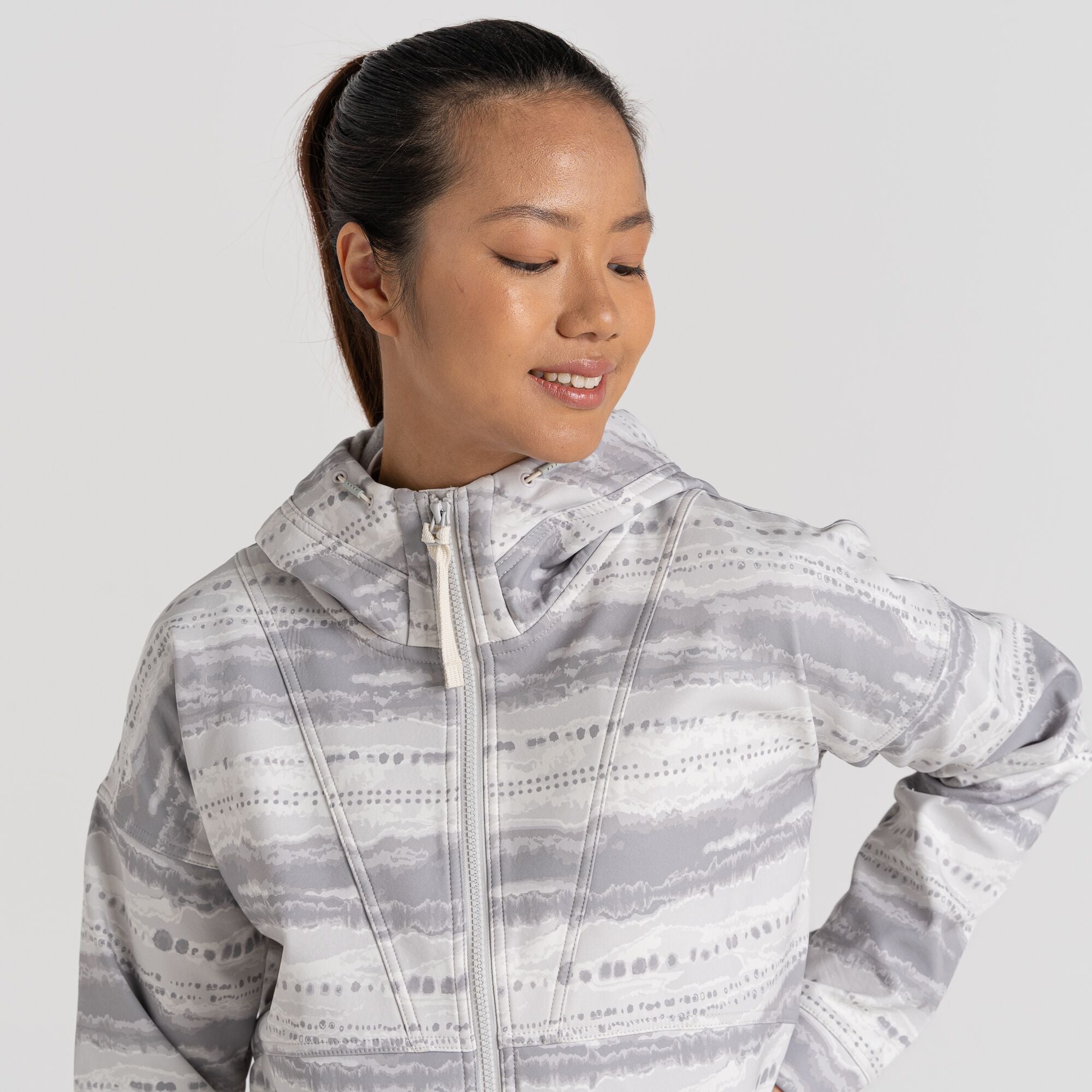 Women's Tyra Softshell Hooded Jacket | Lunar Grey Print