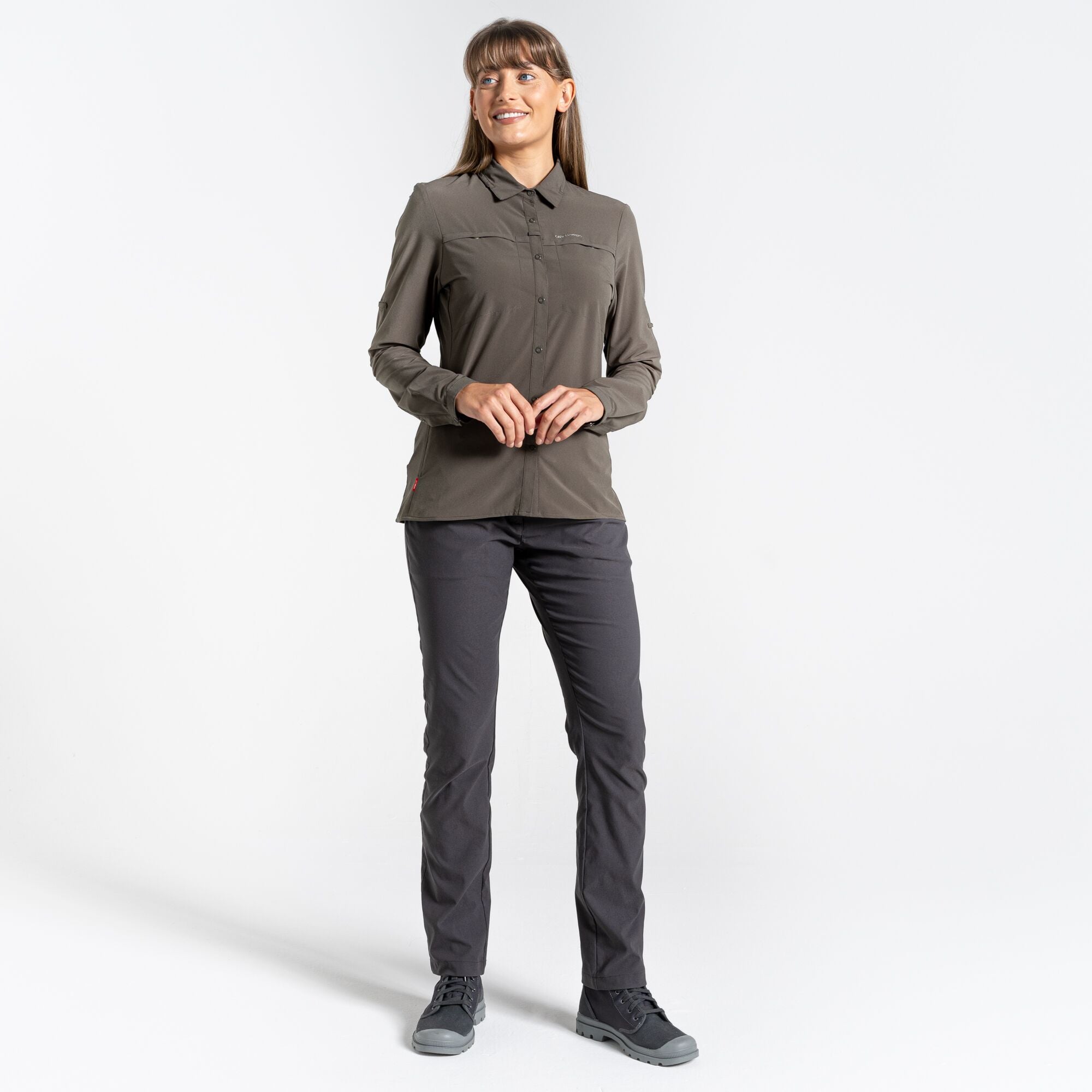 Women's Insect Shield® Pro Long-Sleeved Shirt - Mid Khaki