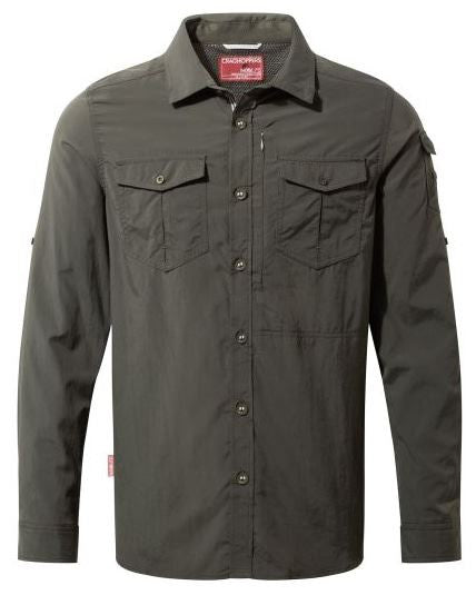 Men's Insect Shield® Adventure II Long Sleeved Shirt - Dark Moss